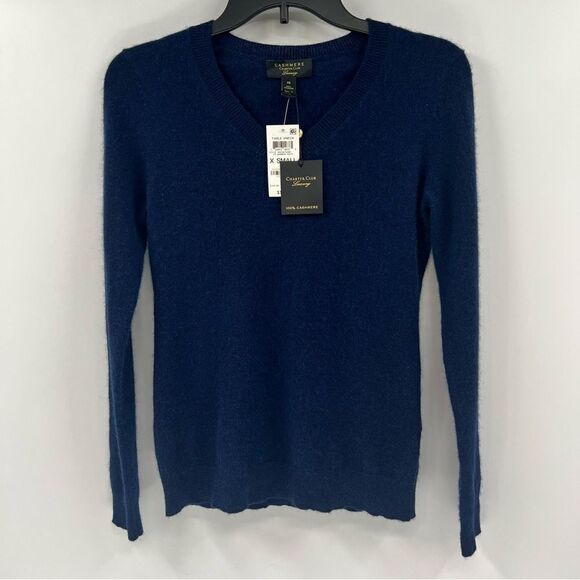 Charter Club Luxury V Neck Cashmere Sweater - Picture 3 of 6